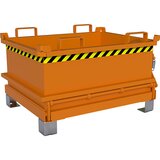 eurokraft pro Zaboj s preklopnim dnom, prostornina 0,24 m³, rumeno oranžne barve RAL 2000 | Shoptok.si