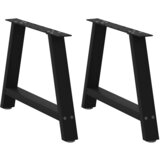 vidaXL noge kavne mizice a-oblika 2 kosa črna 60x(42-43) cm jeklo Cene