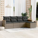  The Living Store Vrtna sedežna garnitura 5-delna z blazinami siv poli ratan - Vrtna Sedežna Garniture, (21479089) | Shoptok.si
