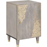 vidaXL Kopalniška omarica Siva 38 x 33 x 58 cm Trden mangov les | Shoptok.si