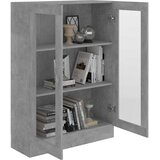  Vitrina siva boja betona 82,5 x 30,5 x 115 cm konstruirano drvo | Eponuda.ba