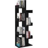 vidaXL Knjižna omara črna 48x25,5x140 cm iverna plošča, (20620581) | Shoptok.si