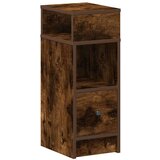 vidaXL Noćni ormarić s ladicom dimljeni hrast 25x31x66 cm | shoptok.hr