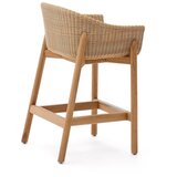 Kave Home Oblazinjen/iz ratana vrtni barski stol v naravni barvi Galea – | Shoptok.si
