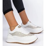 Gemre White women's sneakers with rhinestones Fucco | Shoptok.si