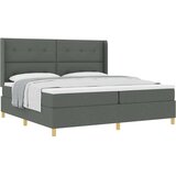  Krevet s oprugama i madracem - Tamno sivi 200 x 200 cm tkanina | shoptok.hr