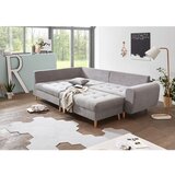 MID.YOU TABURE, tekstil, leseni material svetlo siva | Shoptok.si