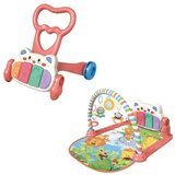  Piano podloga 2u1 Životinje sa funkcijom pretvaranja u hodalicu - roze, 905267 | ePonuda.com