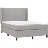  Krevet box spring s madracem svjetlosivi 140x200 cm od tkanine | shoptok.hr
