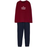 Trendyol Claret Red Men Regular Fit Printed Pajamas Set | shoptok.hr