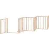 vidaXL Ograda za pse z vrati zložljiva 12 panelov 600 cm topolovina | Shoptok.si