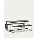 Kave Home Tamno zeleni metalni vrtni blagovaonski set za 4 osobe Sotil – | shoptok.hr