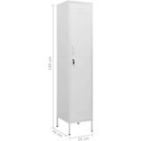 vidaXL Omara s ključavnico bela 35x46x180 cm jeklo | Shoptok.si