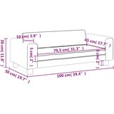  Dječja sofa s tabureom smeđa 100 x 50 x 30 cm od umjetne kože | shoptok.hr