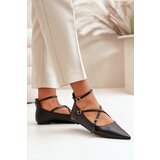 Boto Women Ballerinas With Pointed Toes And Intertwined Straps Black Violra | Shoptok.si