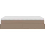 vidaXL Otomanski posteljni okvir z vzmetnico kapučino 120x190 cm, (21608480) | Shoptok.si