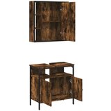  2-dijelni set kupaonskog namještaja dimljena boja hrasta drveni | shoptok.hr