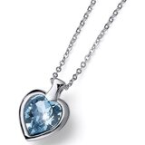  Ženski oliver weber heart small aqua lanČiĆ sa swarovski plavim kristalnim priveskom ( 12158r.202 ) Cene