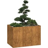 vidaXL Planter Rusty 120x80x80 cm Vremensko odporno jeklo Cene