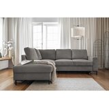Miuform Siva sklopiva kutna garnitura od samta (s lijevim kutom) Lofty Lilly – | shoptok.hr