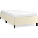 vidaXL Posteljni okvir krem 100x200 cm umetno usnje, (20724023) Cene