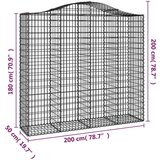  Lučne gabionske košare 13kom 200x50x180/200cm pocinčano željezo | shoptok.hr