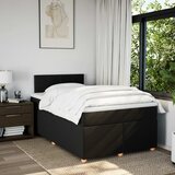  Krevet s oprugama i madracem crni 120 x 200cm od tkanine | shoptok.hr