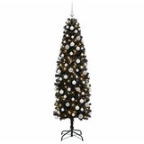  Umjetno usko božićno drvce s kuglicom 180 cm 300 LED lampica | shoptok.hr