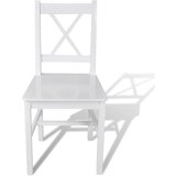 Maison Chic Jedilni stoli - Vzorci stoli 6 kosov bela borovina A1058, (22032484) | Shoptok.si