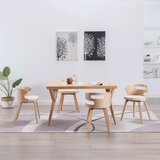  Blagovaonske stolice krem 4 kom savijeno drvo i umjetna koža | shoptok.hr