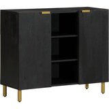 vidaXL Komoda crna 90x33x75 cm od konstruiranog drva Cijene