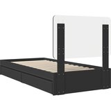 Krevet s od storage Podesivo Crna 90 x 190 cm Konstruirano drvo | shoptok.hr