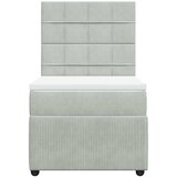 Box spring krevet s madracem svjetlosivi 90x190 cm baršunasti | shoptok.hr
