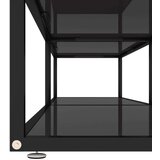 TV omarica črna 180x40x40,5 cm kaljeno steklo, (20732026) | Shoptok.si