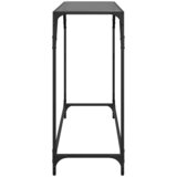  Konzolni stol s crnom staklenom površinom 98x35x81 cm čelični | Eponuda.ba