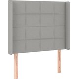 Maison Chic vzglavna omarica - nočna omarica - posteljna omarica z ušesi svetlo sivo 93x16x118/128 cm blago, (21712723) Cene