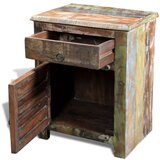 In kutni ormarić s 1 ladicom i 1 vratima od obnovljenog drva | shoptok.hr