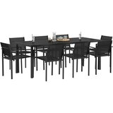  Set vanjskog namještaja 9 pcs Crna i antracit Tekstilen | shoptok.hr