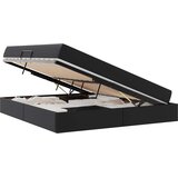  Krevet s madracem i skladištem s pohranom 2 kom. Crna Koža 160 x 200 cm | Shoptok.si