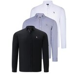 Dewberry TRIPLE SET G674 MENS SHIRT-BLACK-WHITE-GREY Cijene