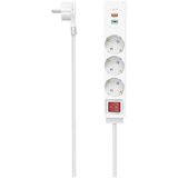 Hama Napajalni razdelilnik, 3-smerni, USB-C/A 18W, PD/QC, stikalo, ploščati razdelilnik, 1,4 m, W 00223185 razdelilna letev s stikalom bela vtičnica 1, (20457754) Cene