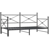  Krevet na rasklapanje bez madraca crni 100x200 cm čelik | shoptok.hr