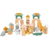 Wooden Building Blocks Safari aktivna igračka od drva 12 m+ 50 kom