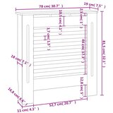  Pokrov za radijator MDF bijeli 78 cm | shoptok.hr