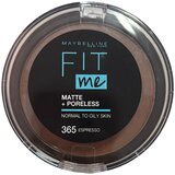 Maybelline Rdečila & pudri Fit Me Matt- und Porenloser Puder - 365 Espresso Kostanjeva Cene