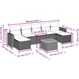 8-dijelni set vrtnih sofa od poliratana s jastucima sivi | shoptok.hr