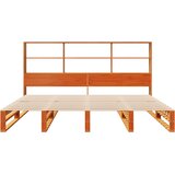 Krevet s regalom za knjige bez madraca 180x200 cm masivno drvo | Eponuda.com