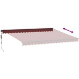 Tenda na automatsko uvlačenje s LED svjetlima bordo 450x350 cm | shoptok.hr