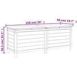  Vrtna kutija za pohranu bijela 150x50x56,5 cm masivna jelovina | shoptok.hr