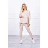 Kesi Set with an oversize blouse light beige Cijene